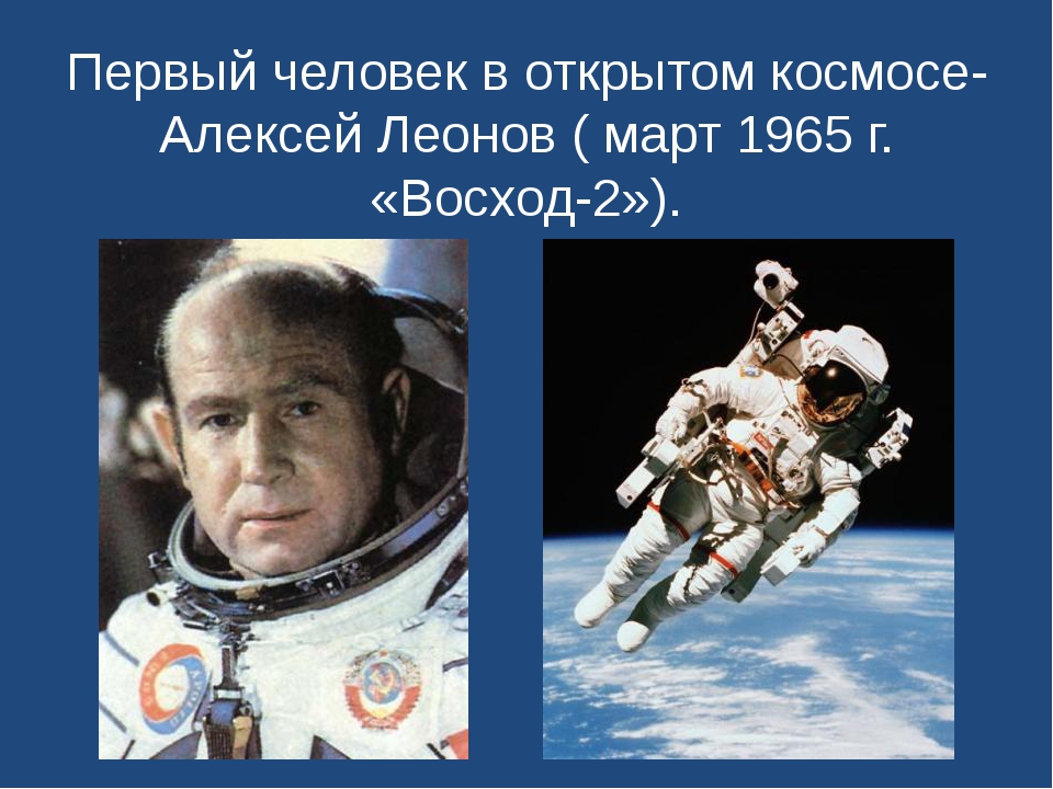 Первый вышел в открытый космос год. Леонов выход в открытый космос.